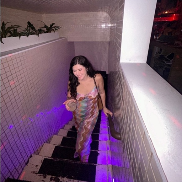 ANNA SUI Swirly Rainbow Knit Dress - Picture 6 of 16